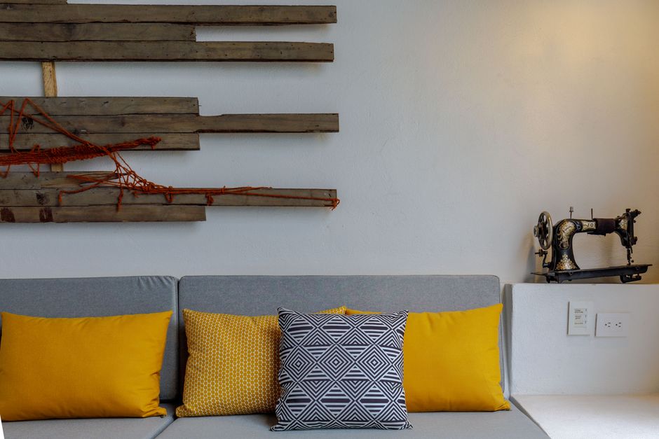 coussin style industriel